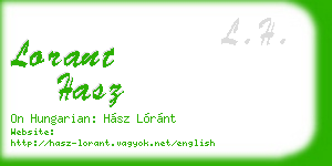 lorant hasz business card